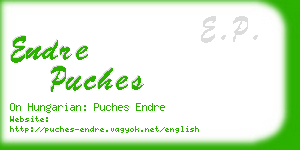 endre puches business card